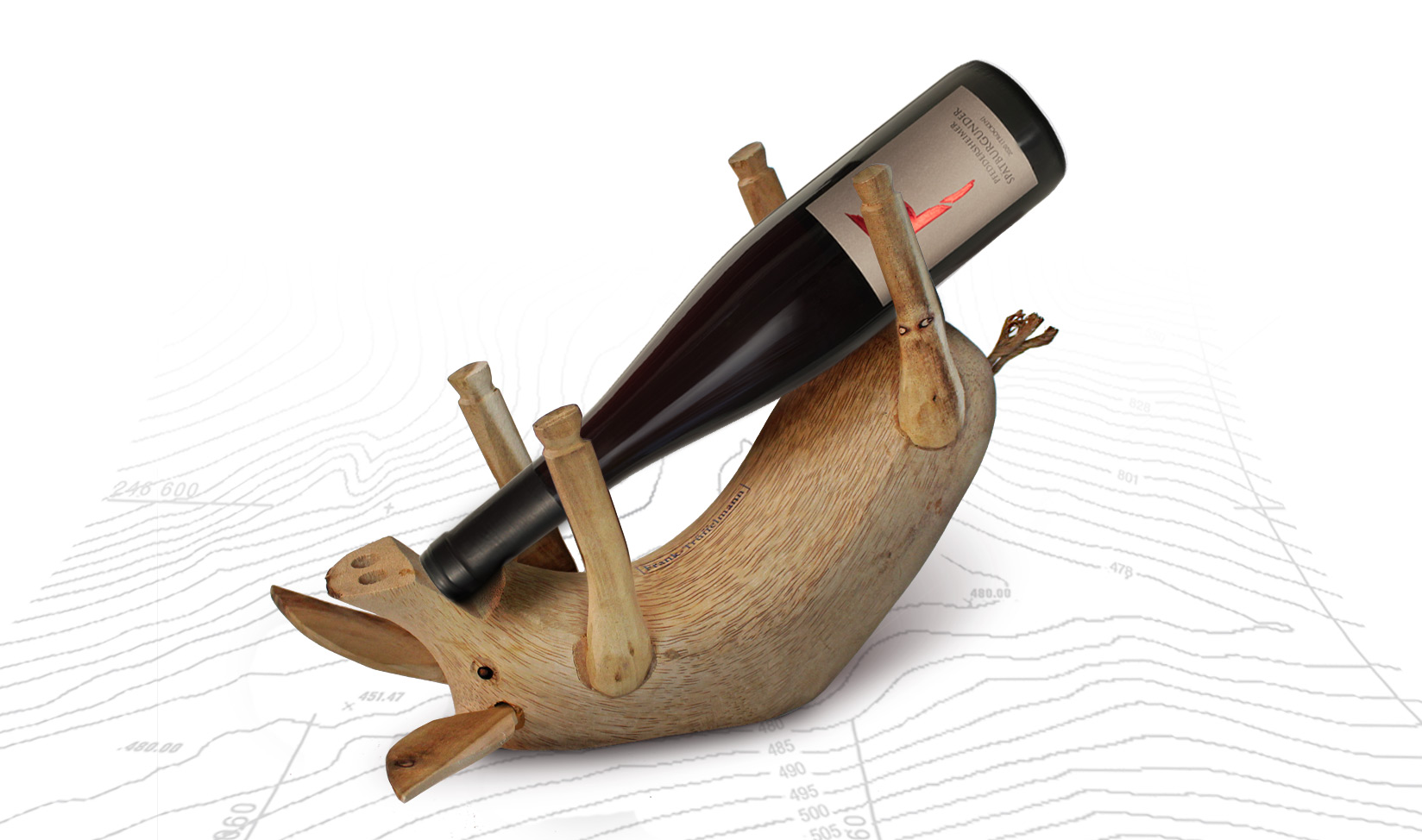 Frank´s Trüffelschwein-Wein-Flaschenhalter